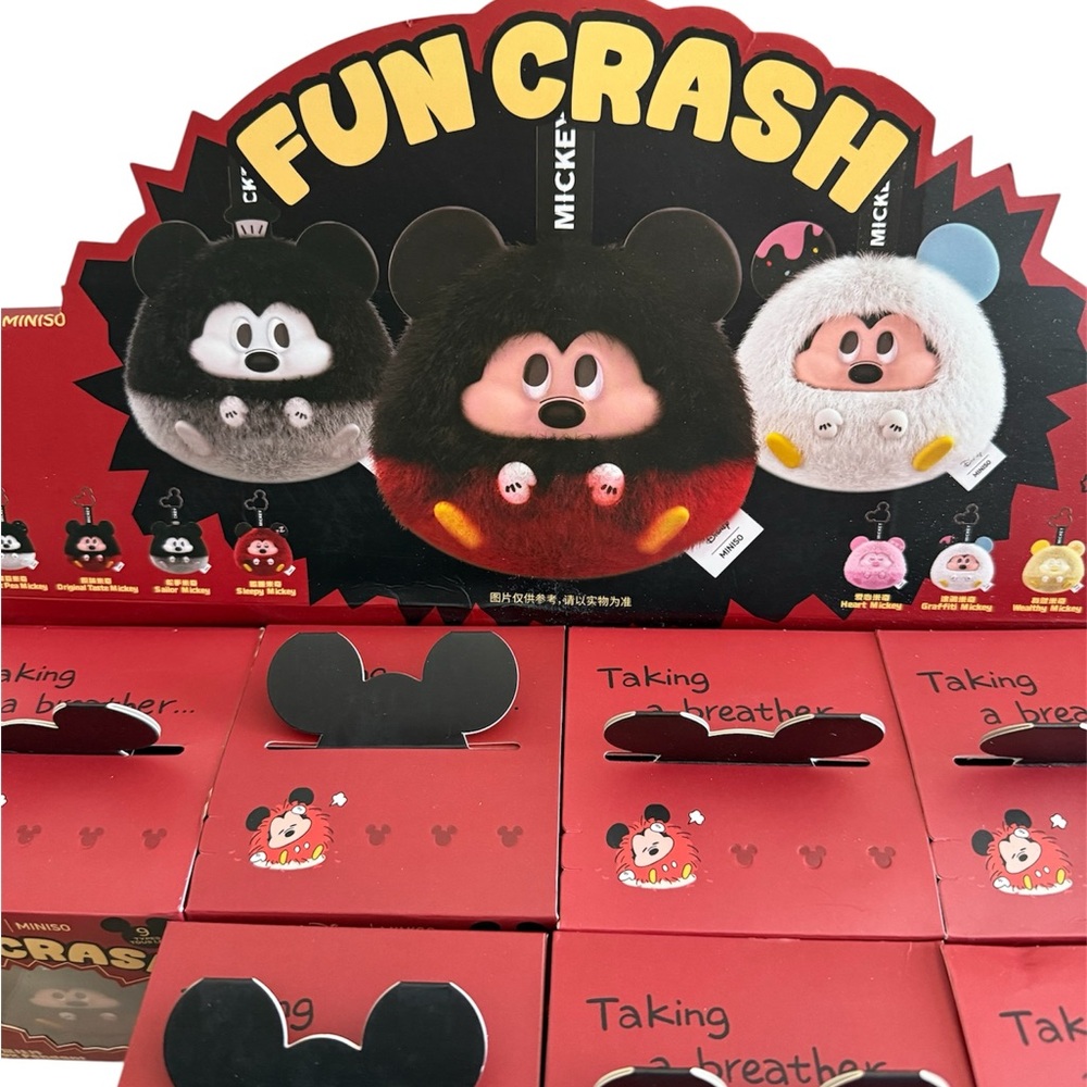 Fun Crash Original Taste Mickey Plush Keychain NIB - Picture 5 of 6